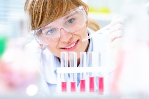 Lab Worker Testing in Lab