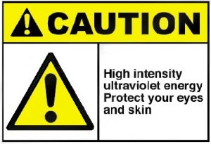 Caution Ultraviolet Energy Sign