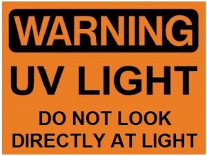 Warning UV Light Sign